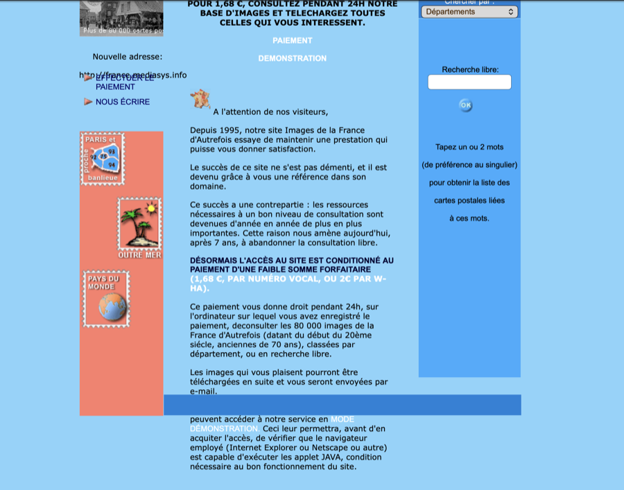 Annonce du passage à un accès payant après une période de consultation libre